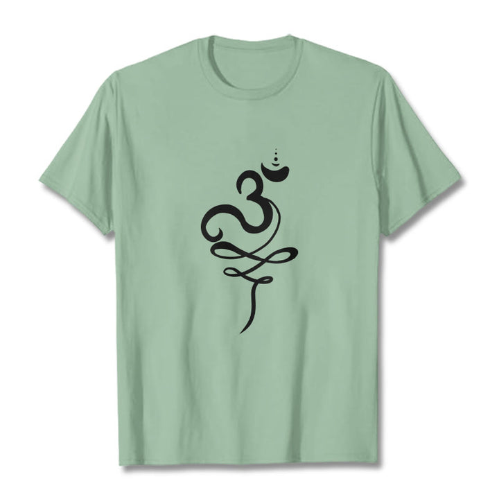 Camiseta Buddha Stones OM Sanskrit - Verde pálido - 2XL - image 15