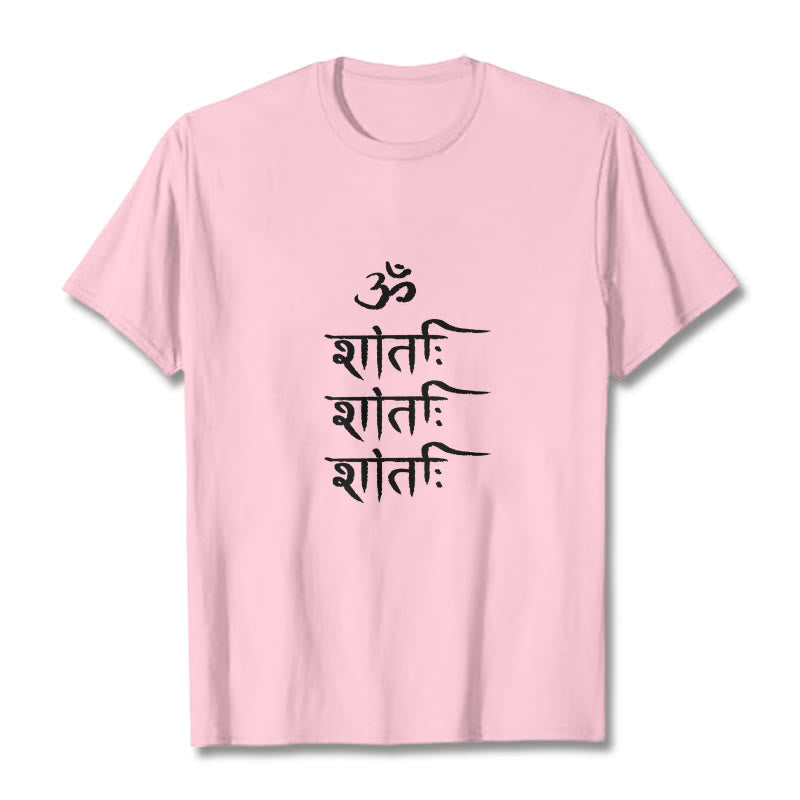 Camiseta con estampado sánscrito OM MANTRA de Buddha Stones - rosa claro - 2XL - image 12