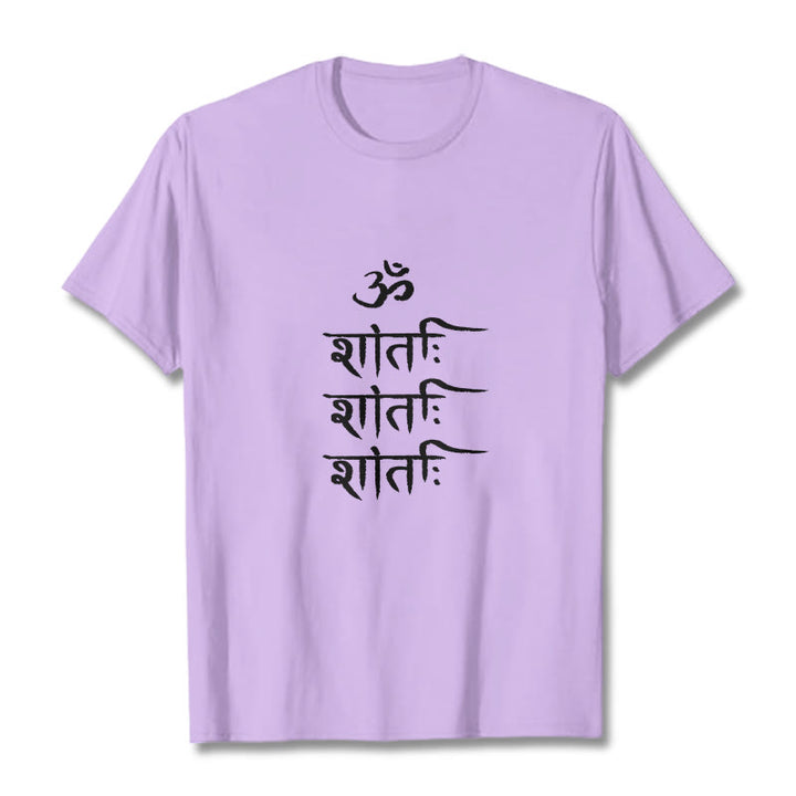 Camiseta con estampado sánscrito OM MANTRA de Buddha Stones - Ciruela - 2XL - image 16