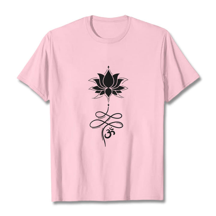 Camiseta sánscrita Buddha Stones Lotus OM - rosa claro - 2XL - image 12