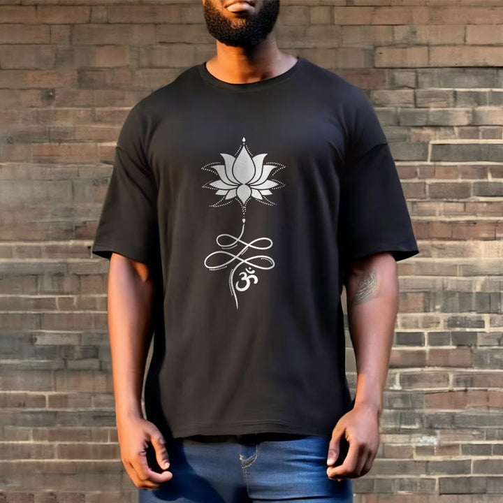 Camiseta sánscrita Buddha Stones Lotus OM - image 3