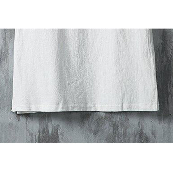 Camisa de lino y algodón de media manga para hombre, con estampado de rana china y botones de verano, con diseño de Buddha Stones - image 5