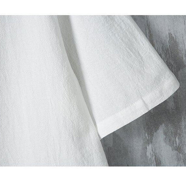 Camisa de lino y algodón de manga corta para hombre, estilo casual, con botones de rana chinos, estilo diario, Buddha Stones - image 6