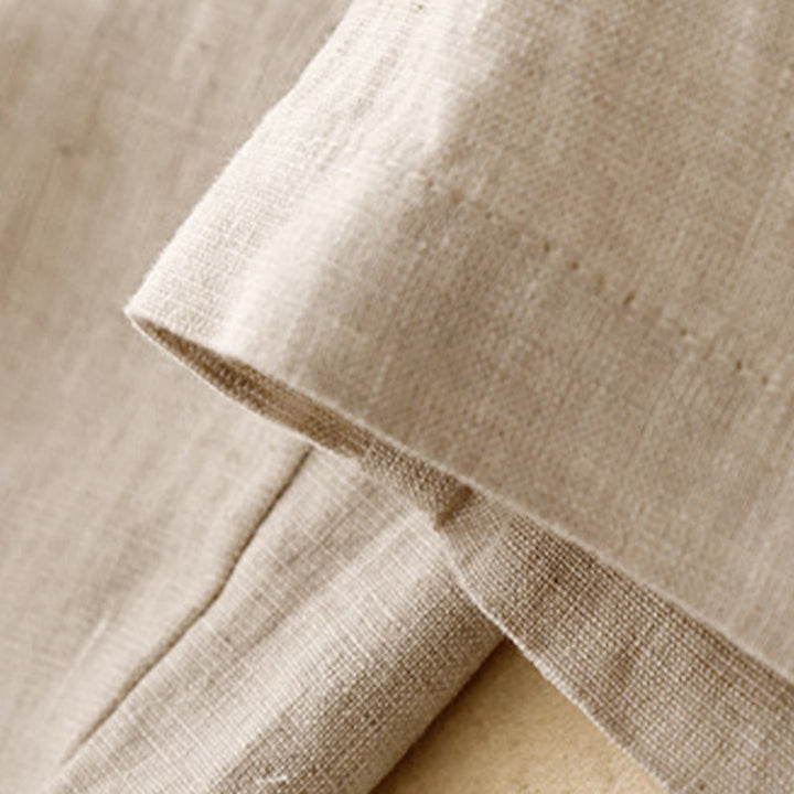 Pantalones harén de lino y algodón para mujer, informales, lisos, de verano , con bolsillos, de 7 a 8 botones - image 13