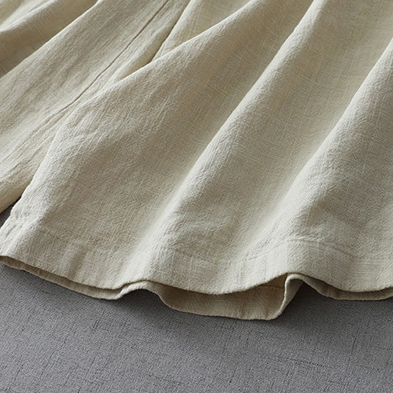 Pantalones casuales de pierna ancha de Buddha Stones con bolsillos para mujer, lisos y holgados, de longitud 7-8 - image 9