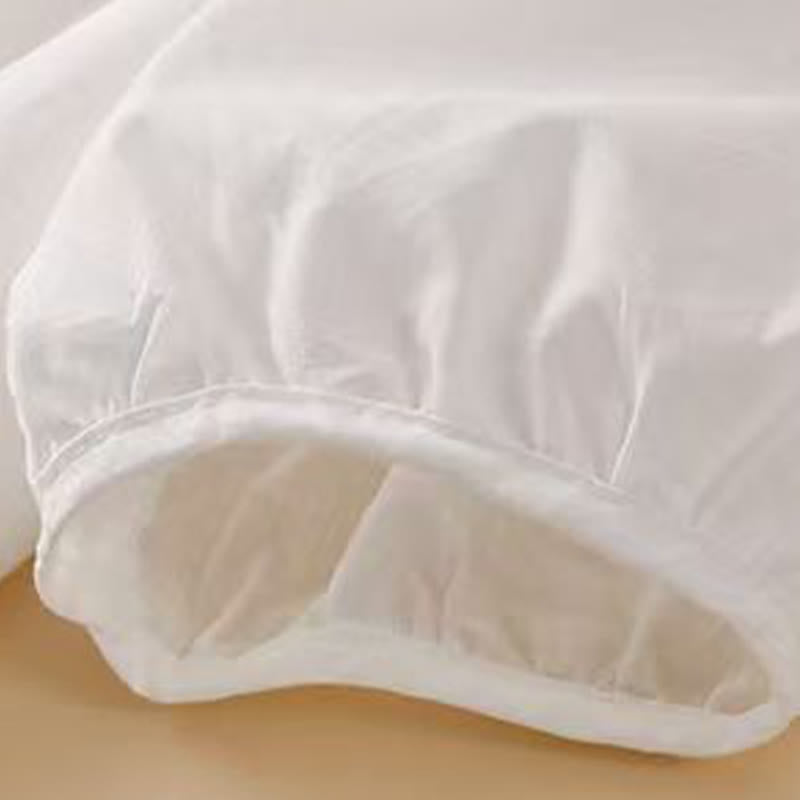 Camisa informal de lino y algodón con cuello redondo y media manga para mujer con estampado floral bordado de Buddha Stones - image 10