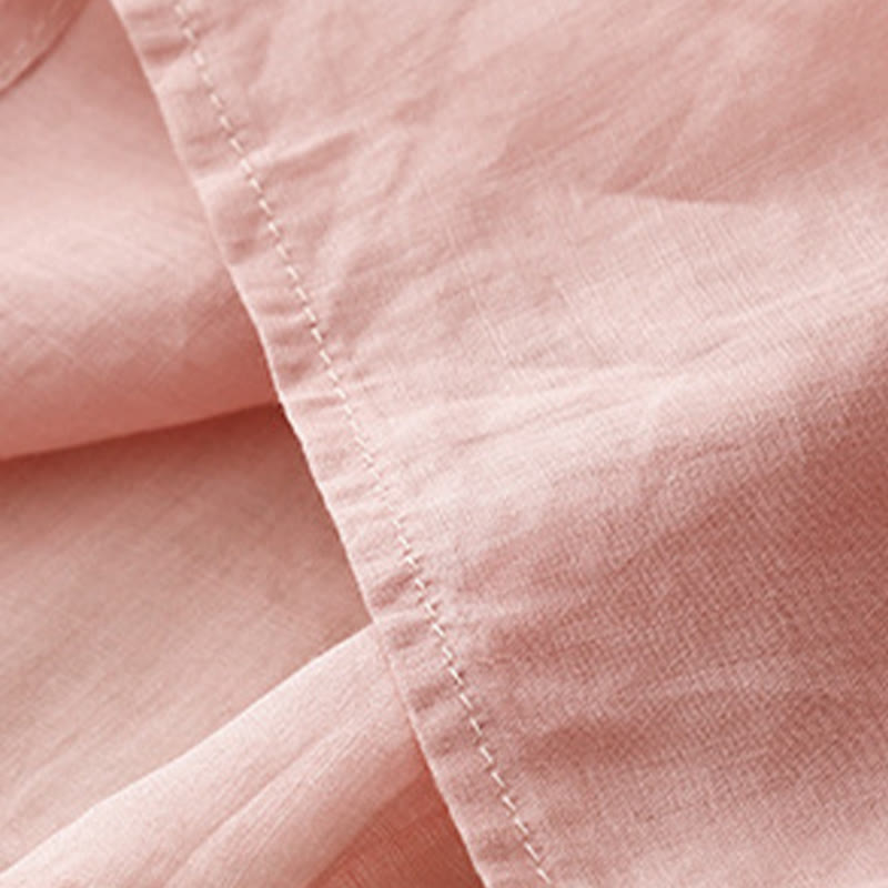 Camiseta de verano Buddha Stones de acrílico con flores bordadas y cuello en V para mujer, de media manga - image 11