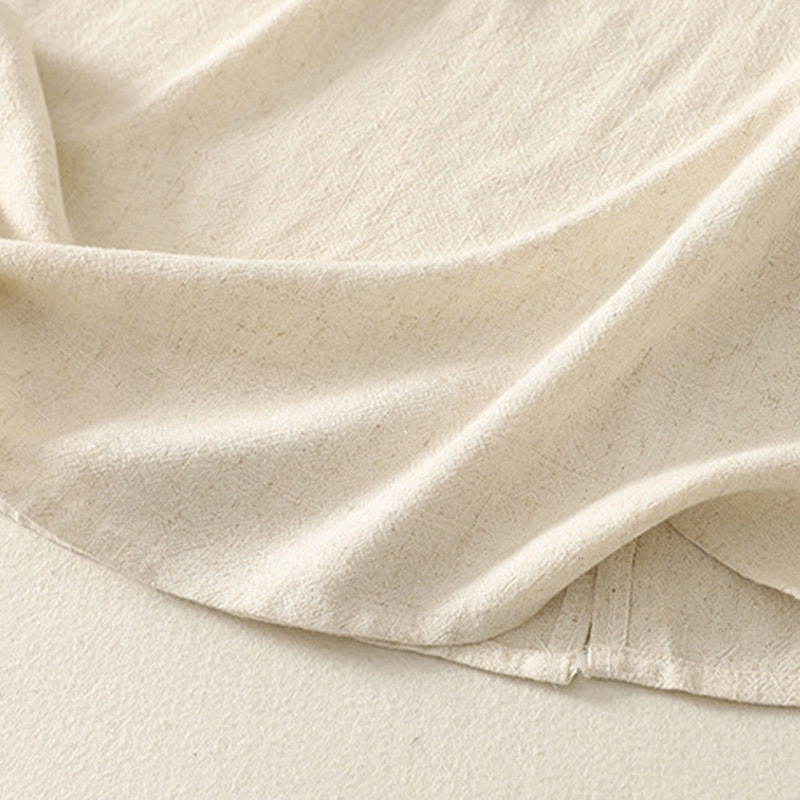 Vestido midi de poliéster sin mangas con bolsillos y diseño de botones hechos a mano con costuras casuales de Buddha Stones . - image 12