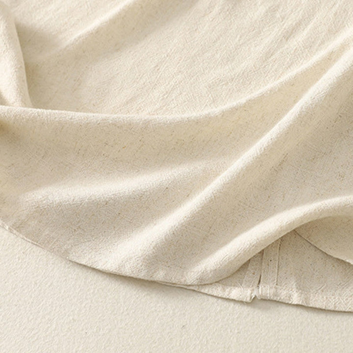 Vestido midi de poliéster sin mangas con bolsillos y diseño de botones hechos a mano con costuras casuales de Buddha Stones . - image 12