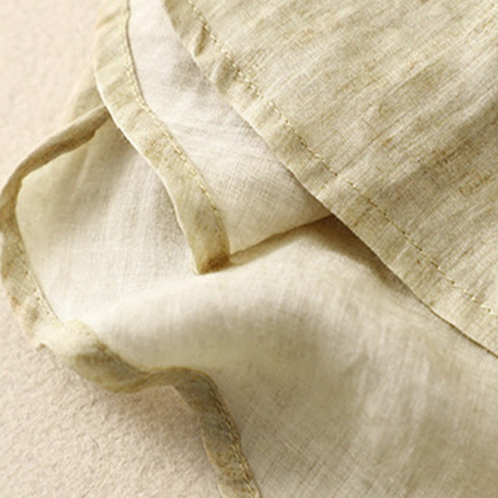 Vestido midi de acrílico con mangas tres cuartos y cuello alto bordado informal de verano con Buddha Stones - image 16