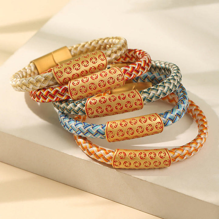 Pulsera tibetana con Buddha Stones y ruedas calientes, varios colores, cuerda, nudo de diamante, hebilla de la suerte