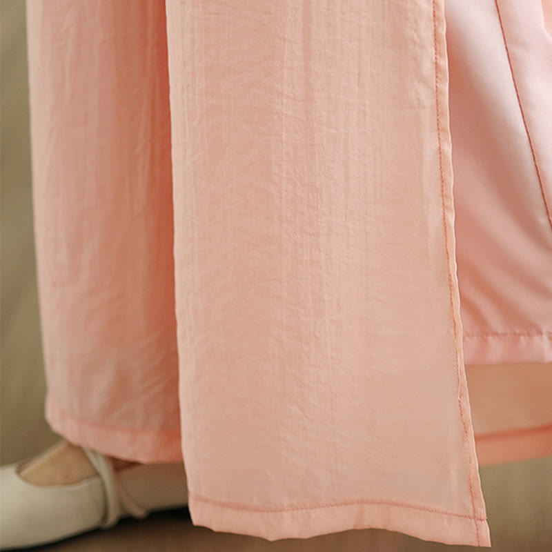 Pantalones anchos de algodón y lino con diseño vintage de Buddha Stones para mujer, con bolsillos