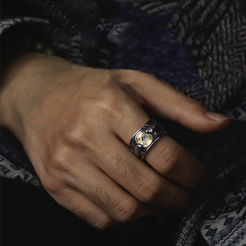 Buddha Stones de plata de ley 925 con diseño de pez koi de la suerte, con apertura ajustable y monedas de cobre, nubes auspiciosas. - image 18