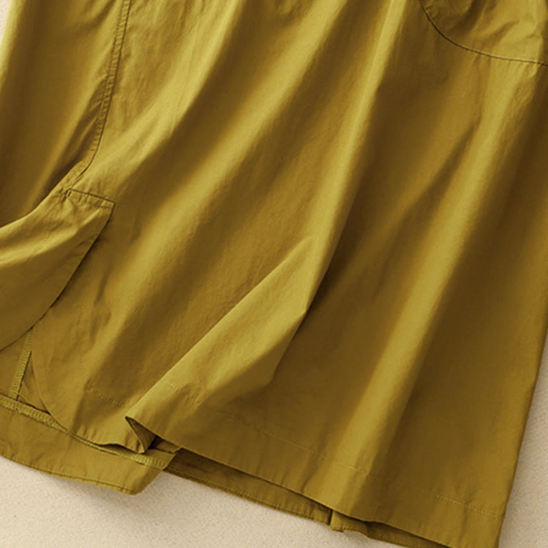 Vestido midi de verano con cuello redondo, manga corta y bolsillos, de Buddha Stones - image 23