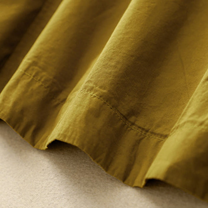 Vestido midi de verano con cuello redondo, manga corta y bolsillos, de Buddha Stones - image 22