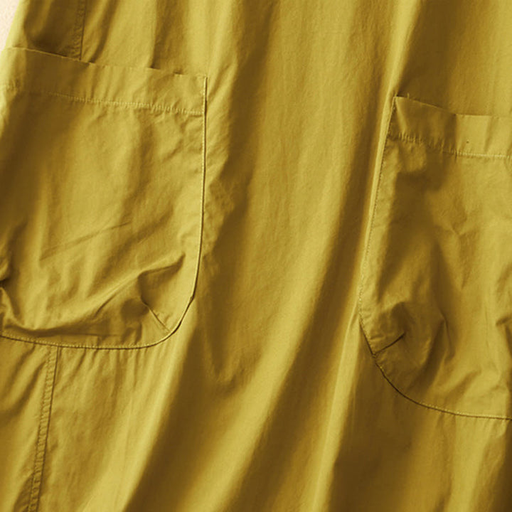 Vestido midi de verano con cuello redondo, manga corta y bolsillos, de Buddha Stones - image 18