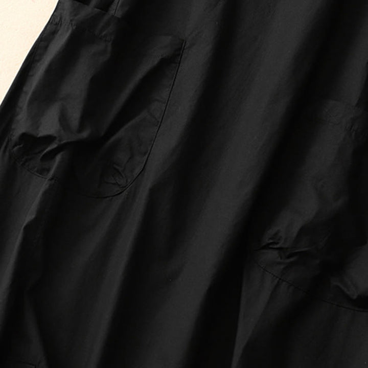 Vestido midi de verano con cuello redondo, manga corta y bolsillos, de Buddha Stones - image 11