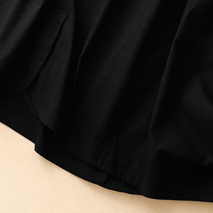 Vestido midi de verano con cuello redondo, manga corta y bolsillos, de Buddha Stones - image 14