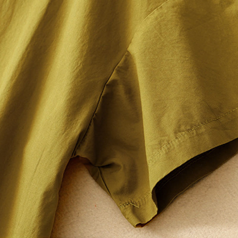 Vestido midi de verano con cuello redondo, manga corta y bolsillos, de Buddha Stones - image 19