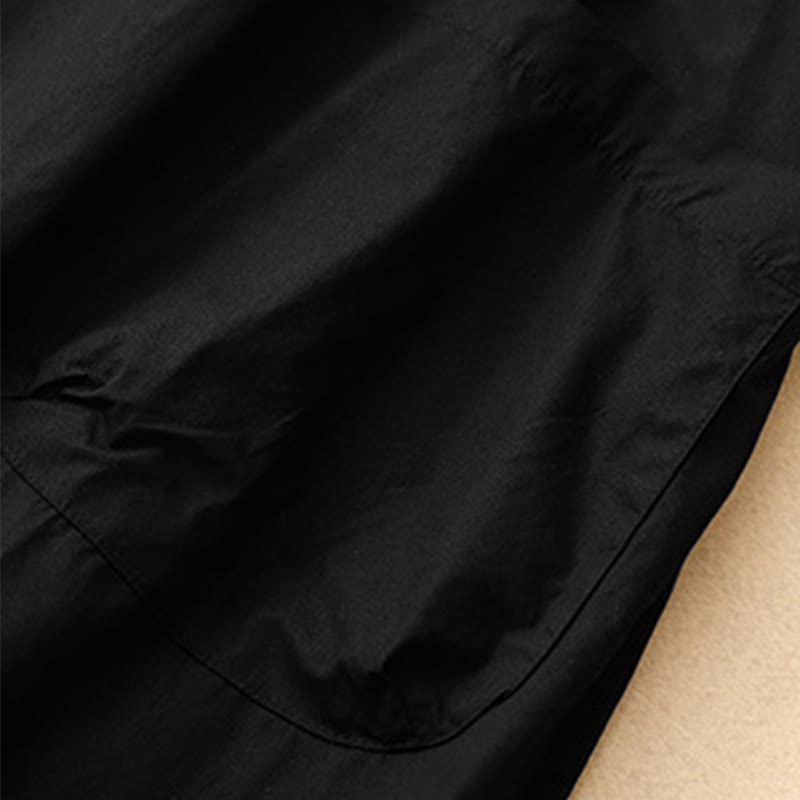 Vestido midi de verano con cuello redondo, manga corta y bolsillos, de Buddha Stones - image 12