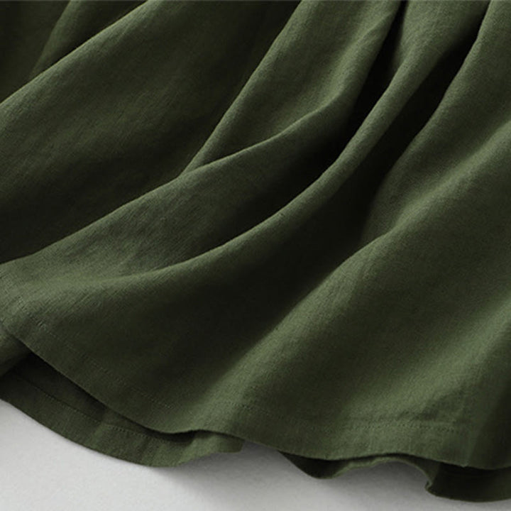 Vestido midi sin mangas con botones sencillos, cuello en V, informal, de uso diario, de Buddha Stones - image 15