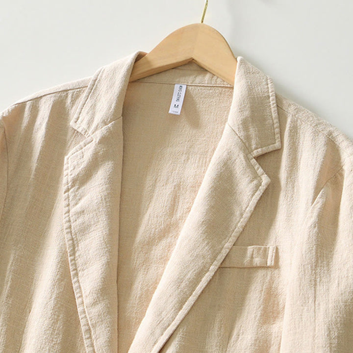 Camisa de lino y algodón para hombre con diseño de Buddha Stones, manga larga, botones y bolsillos - image 11