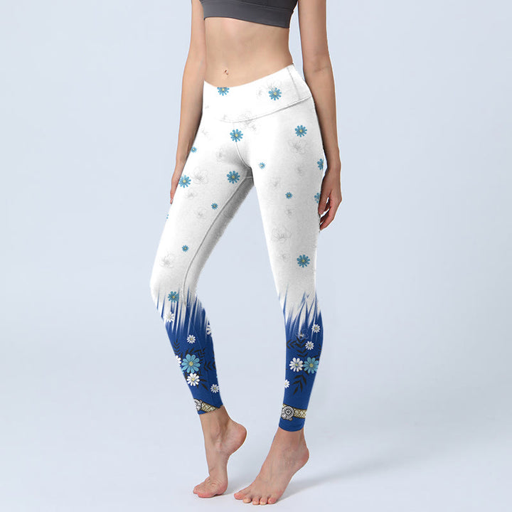 Leggings de yoga para mujer con estampado de Buddha Stones - Nieve - US18，UK/AU22，EU50 (4XL) - image 0