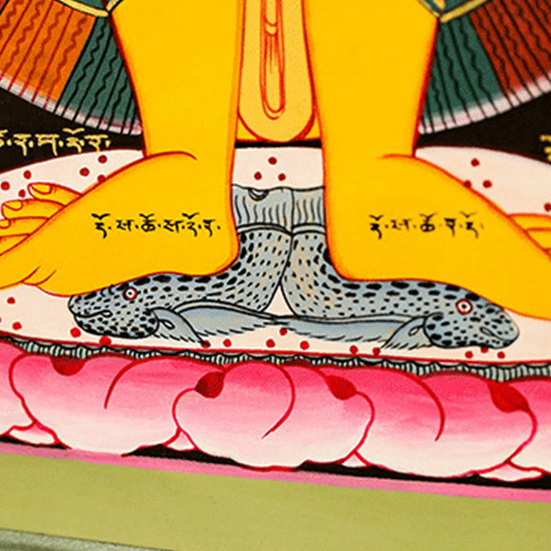 Pintura Thangka Tibetana de Buddha Stones , Decoración Curativa Hecha a Mano (Estilo Aleatorio) - image 7