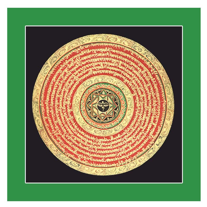 Caja ciega hecha a mano con Buddha Stones, pintura tibetana Thangka, escritura de las Seis Palabras Verdaderas (estilo aleatorio) - image 10