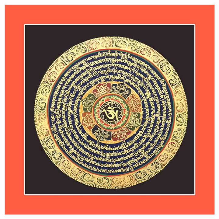 Caja ciega hecha a mano con Buddha Stones, pintura tibetana Thangka, escritura de las Seis Palabras Verdaderas (estilo aleatorio) - image 9