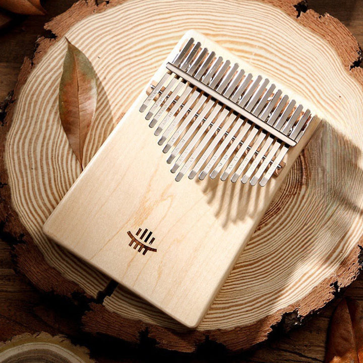 Kalimba Buddha Stones de 17 teclas, piano de pulgar de arce, acacia y madera de sapele, piano de dedo portátil