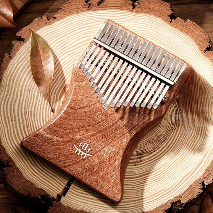 Kalimba Buddha Stones de 17 teclas, piano de pulgar de arce, acacia y madera de sapele, piano de dedo portátil