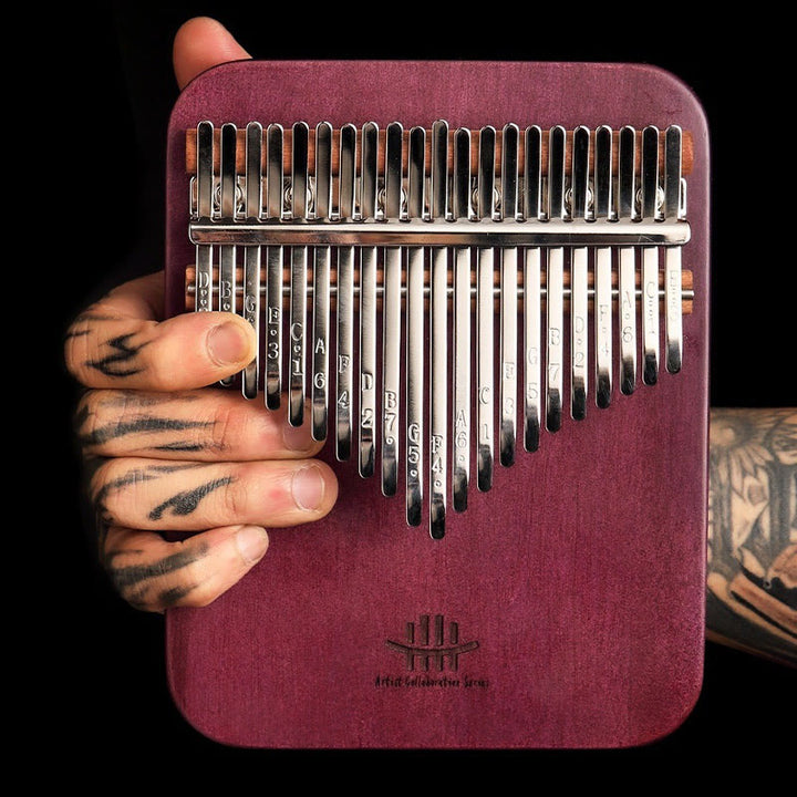 Kalimba de 21 teclas con Buddha Stones , piano de pulgar de madera Peltogyne, piano de dedo portátil