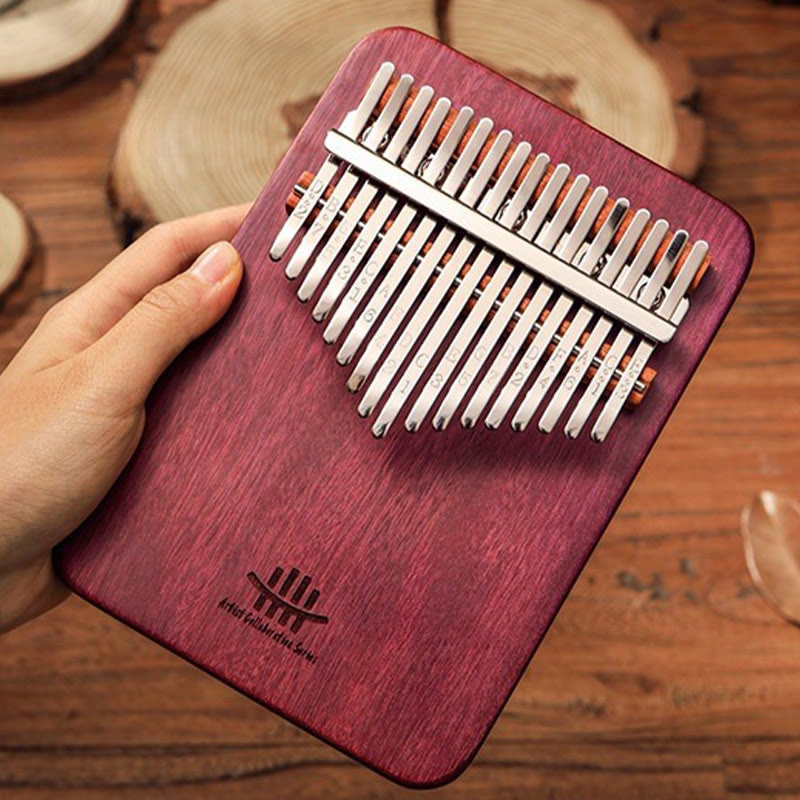 Kalimba de 21 teclas con Buddha Stones , piano de pulgar de madera Peltogyne, piano de dedo portátil