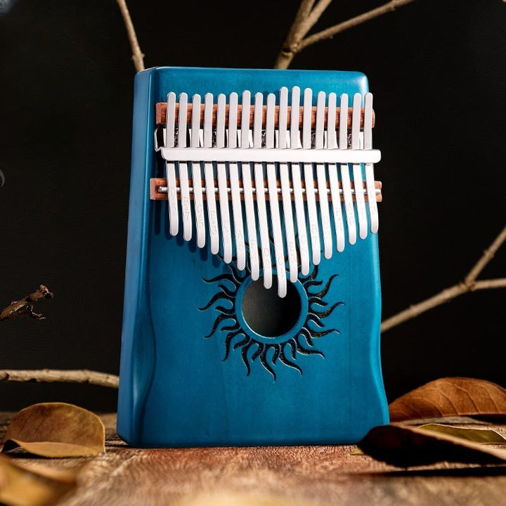 Kalimba Buddha Stones de 17/21 teclas, piano de pulgar con patrón solar, madera de arce, piano de dedo portátil para principiantes
