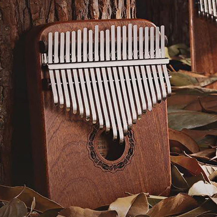 Piano de pulgar Kalimba de 21 teclas Buddha Stones, de sándalo amarillo, portátil