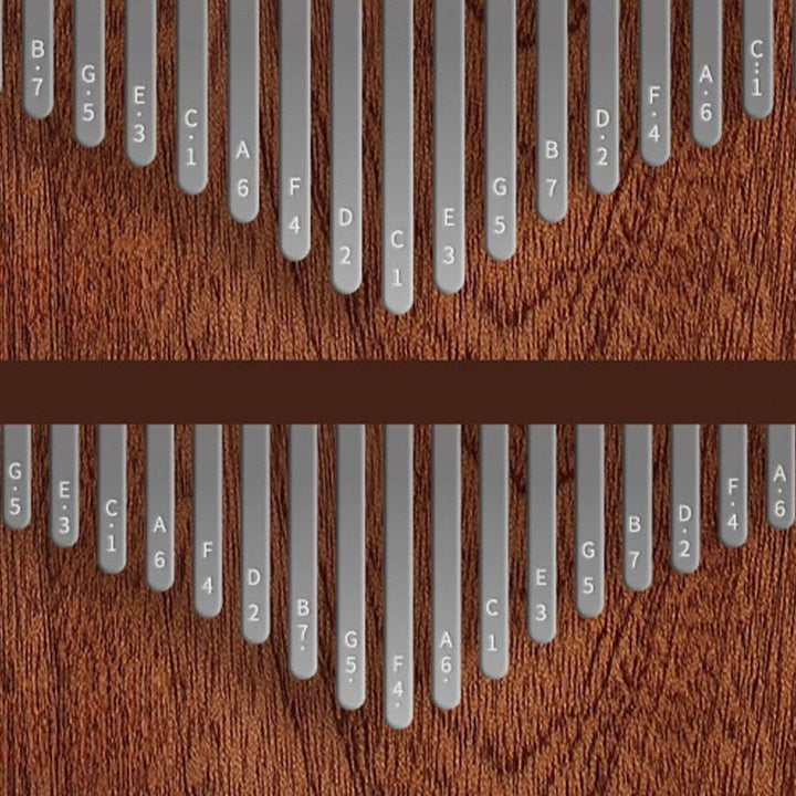 Piano de pulgar Kalimba de 21 teclas Buddha Stones, de sándalo amarillo, portátil