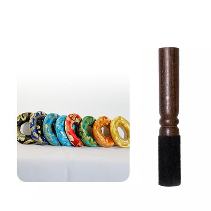 Buddha Stones Juego de cuencos tibetanos artesanales con diseño de escrituras para sanación y meditación. - image 15