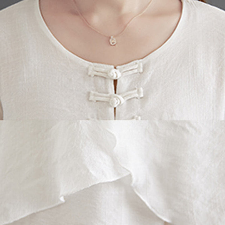 Conjunto de 2 piezas de camisa y pantalones de manga larga con diseño de rana china y botones de Buddha Stones, de algodón y lino, para meditación, zen y tai chi, para mujer.