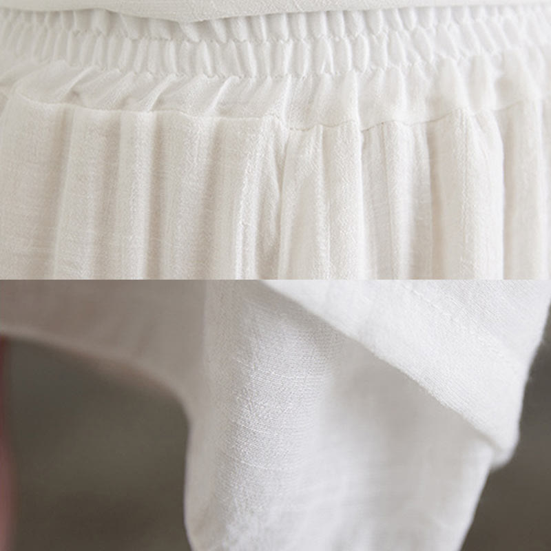 Conjunto de 2 piezas de camisa y pantalones de manga larga con diseño de rana china y botones de Buddha Stones, de algodón y lino, para meditación, zen y tai chi, para mujer.