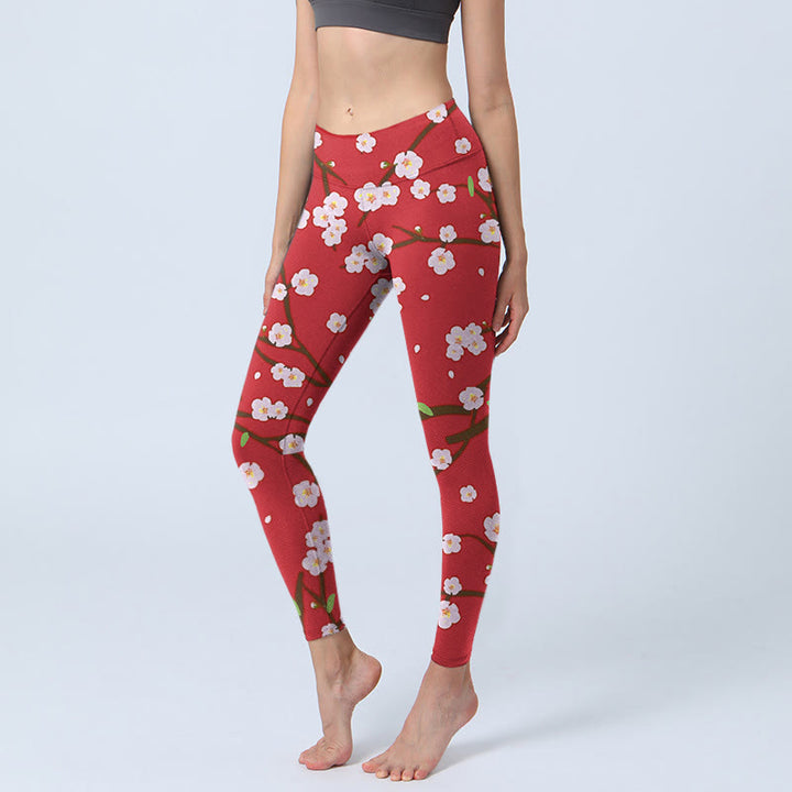 Leggings de yoga para mujer con estampado de Buddha Stones - Carmesí - US18，UK/AU22，EU50 (4XL) - image 1