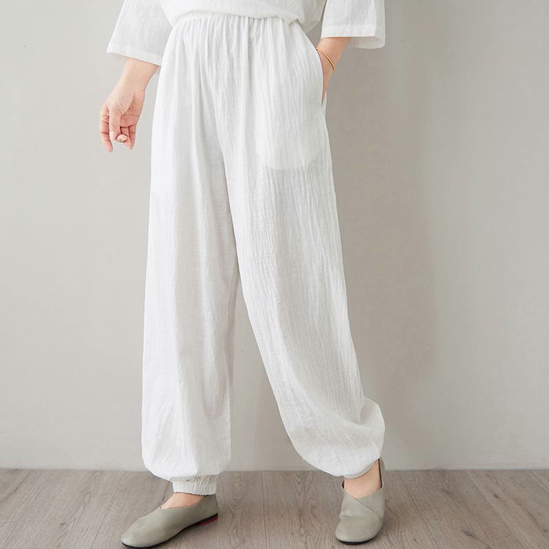Conjunto de 2 piezas de camisa y pantalones de media manga con diseño simple de botones de rana y cuello en V con Buddha Stones , ropa informal de verano con bolsillos para meditación, zen y tai chi para mujer