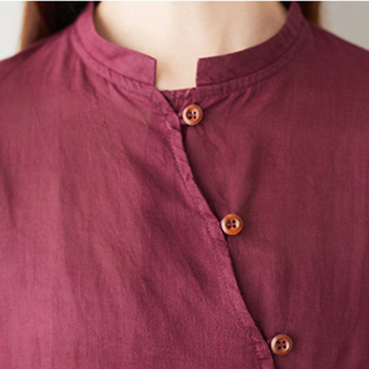 Conjunto informal de 2 piezas con Buddha Stones , camisa, top y falda con bolsillos, manga tres cuartos, cuello inclinado, meditación, zen, tai chi, para mujer