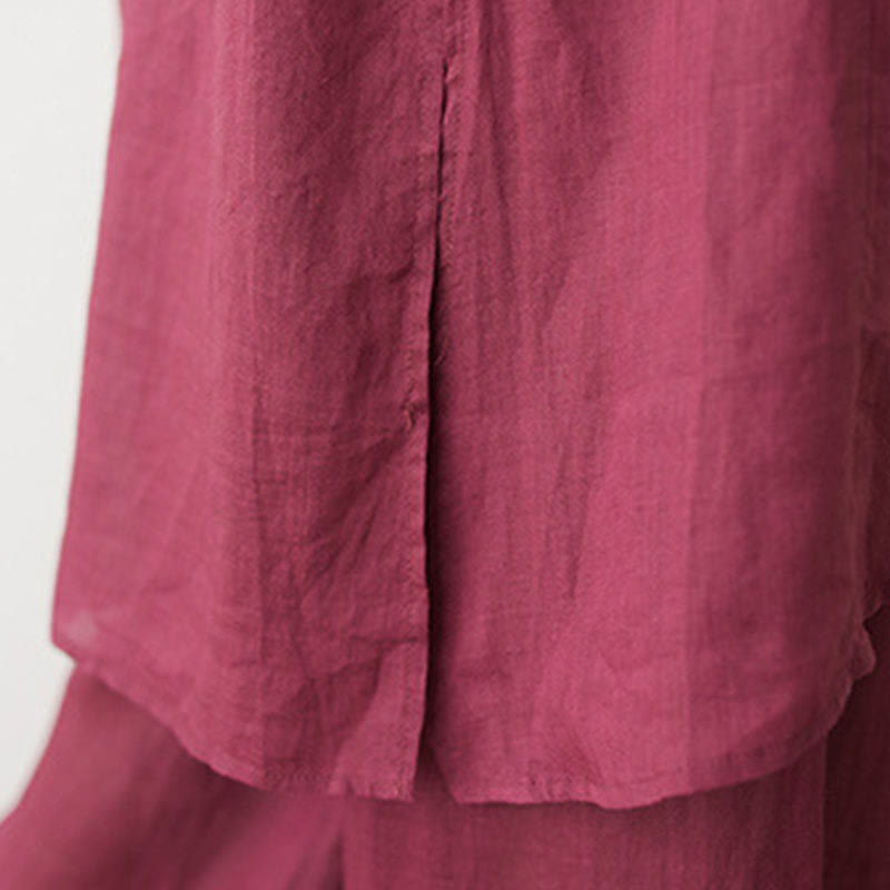 Conjunto informal de 2 piezas con Buddha Stones , camisa, top y falda con bolsillos, manga tres cuartos, cuello inclinado, meditación, zen, tai chi, para mujer - image 11