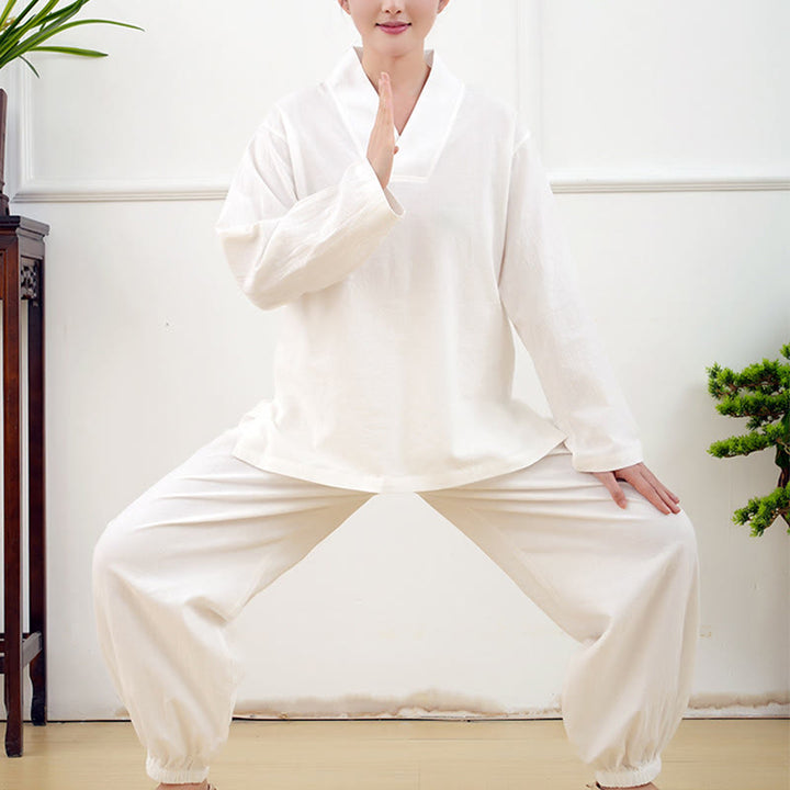 Conjunto informal de 2 piezas con estampado de Buddha Stones, camisa y falda con bolsillos, manga larga, diseño arrugado, para meditación, zen y tai chi, para mujer