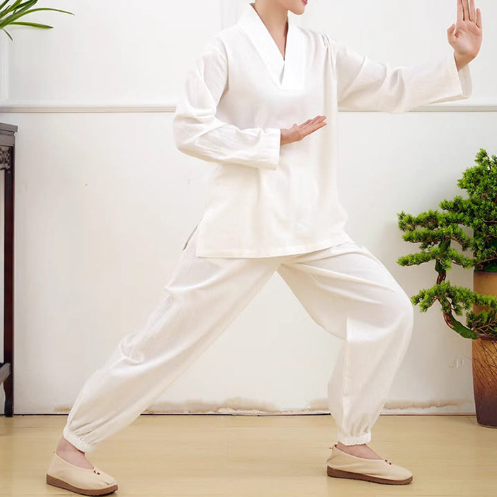 Conjunto informal de 2 piezas con estampado de Buddha Stones, camisa y falda con bolsillos, manga larga, diseño arrugado, para meditación, zen y tai chi, para mujer