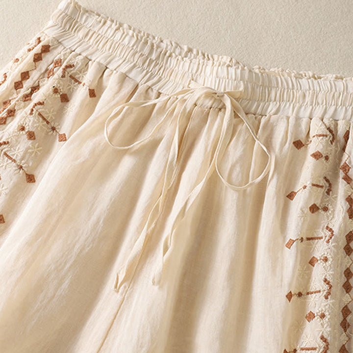 Pantalones de Buddha Stones para mujer, cintura alta, pierna ancha y bolsillos. - image 2