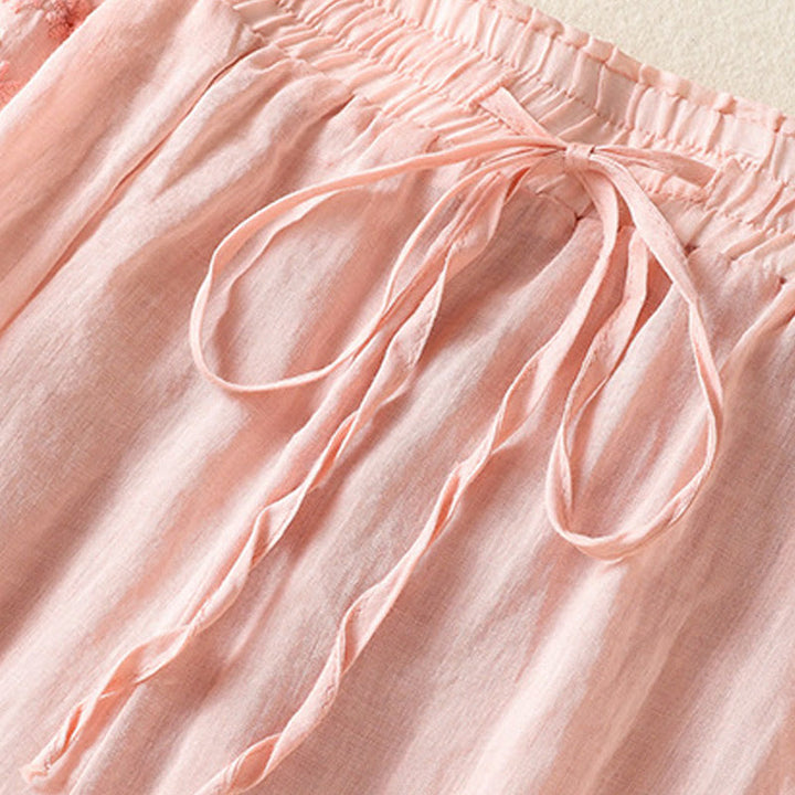 Pantalones de Buddha Stones para mujer, cintura alta, pierna ancha y bolsillos. - image 10