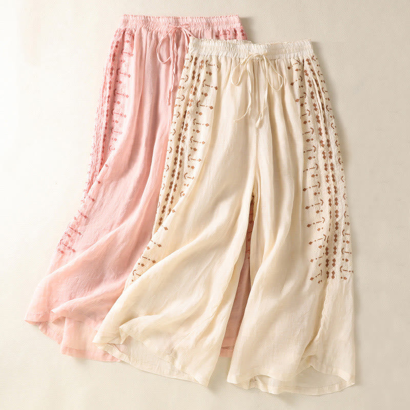 Pantalones de Buddha Stones para mujer, cintura alta, pierna ancha y bolsillos. - image 14