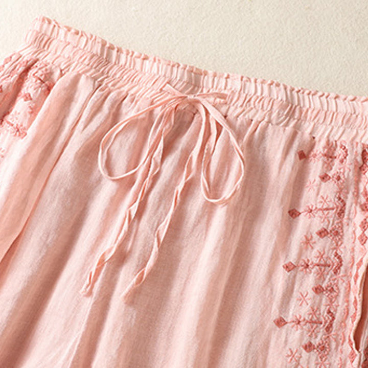 Pantalones de Buddha Stones para mujer, cintura alta, pierna ancha y bolsillos. - image 9